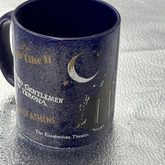 VTG 90s Oregon Shakespeare Festival‎ Ceramic Mug Blue 1997 elizabethan theater - Picture 2 of 9